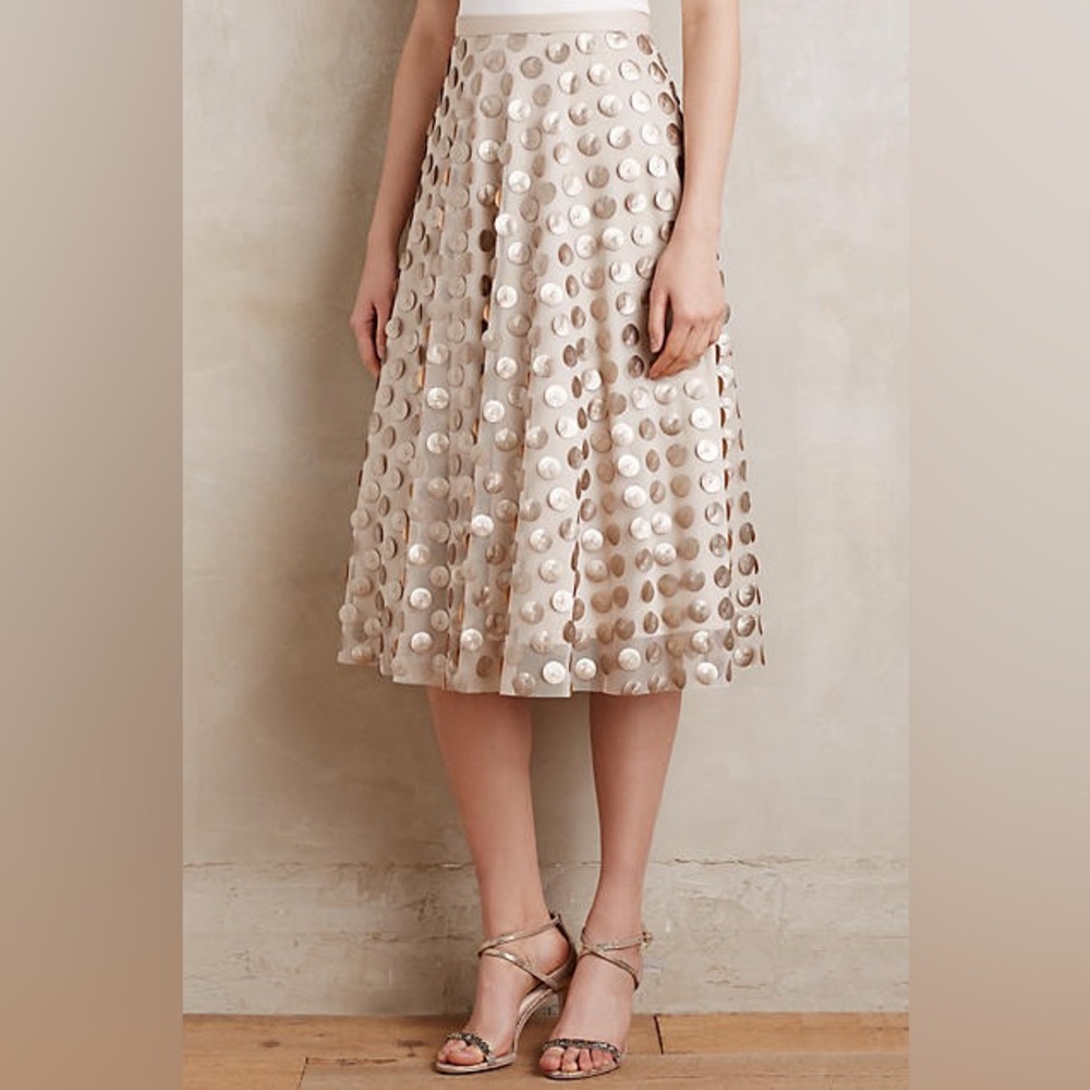 NWT Eva Franco Anthropologie Shimmer Skirt